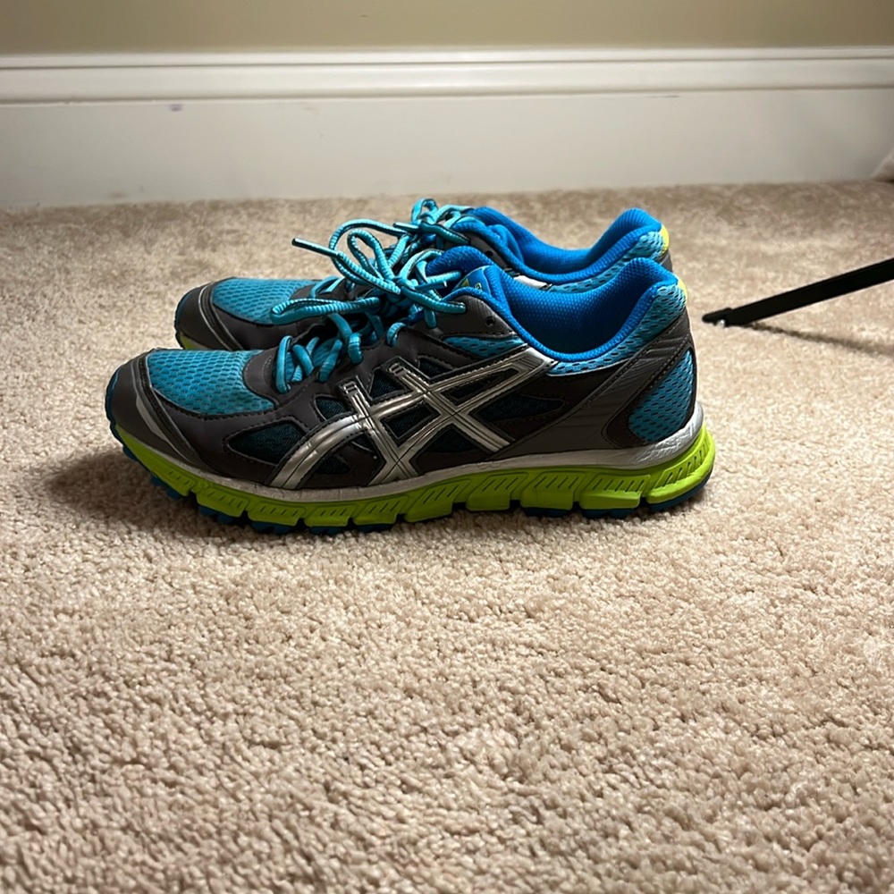 ASICS Gel-Scram Women’s Running Sneaker - Size 8 - T2J6N - Teal/Lime/Gray